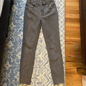 Madewell high rise skinny vintage gray jeans